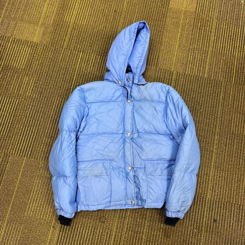 Vintage Puffer Down Jacket Mens Medium Blue‎ 1970s David Reid